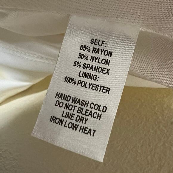 Lulus Bon Appetit Skater Dress XS White Fit & Flare A-Line V-Neck Ponte NEW Chic - Picture 7 of 10